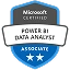 Power BI data analyst Microsoft certification badge