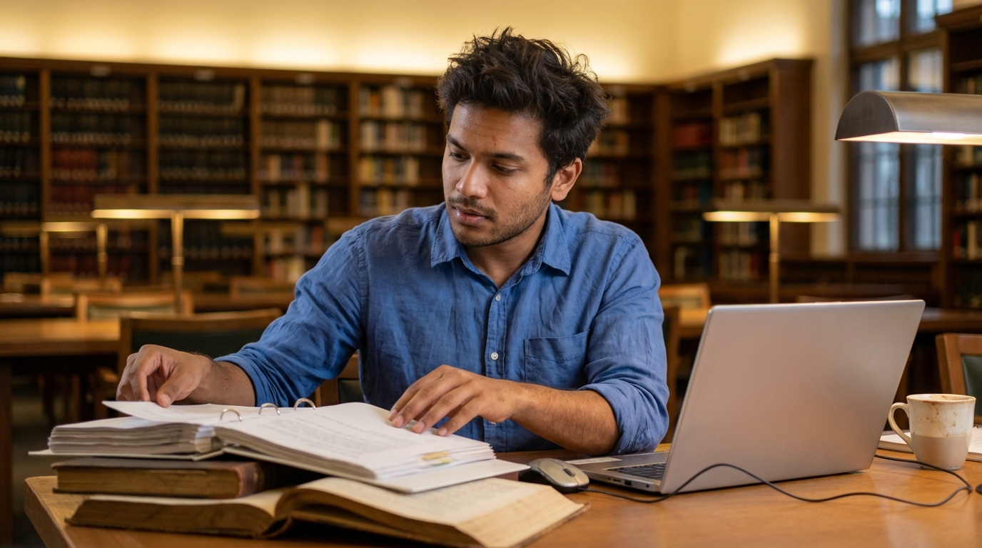 Professionnel consultant des sources avec une IA