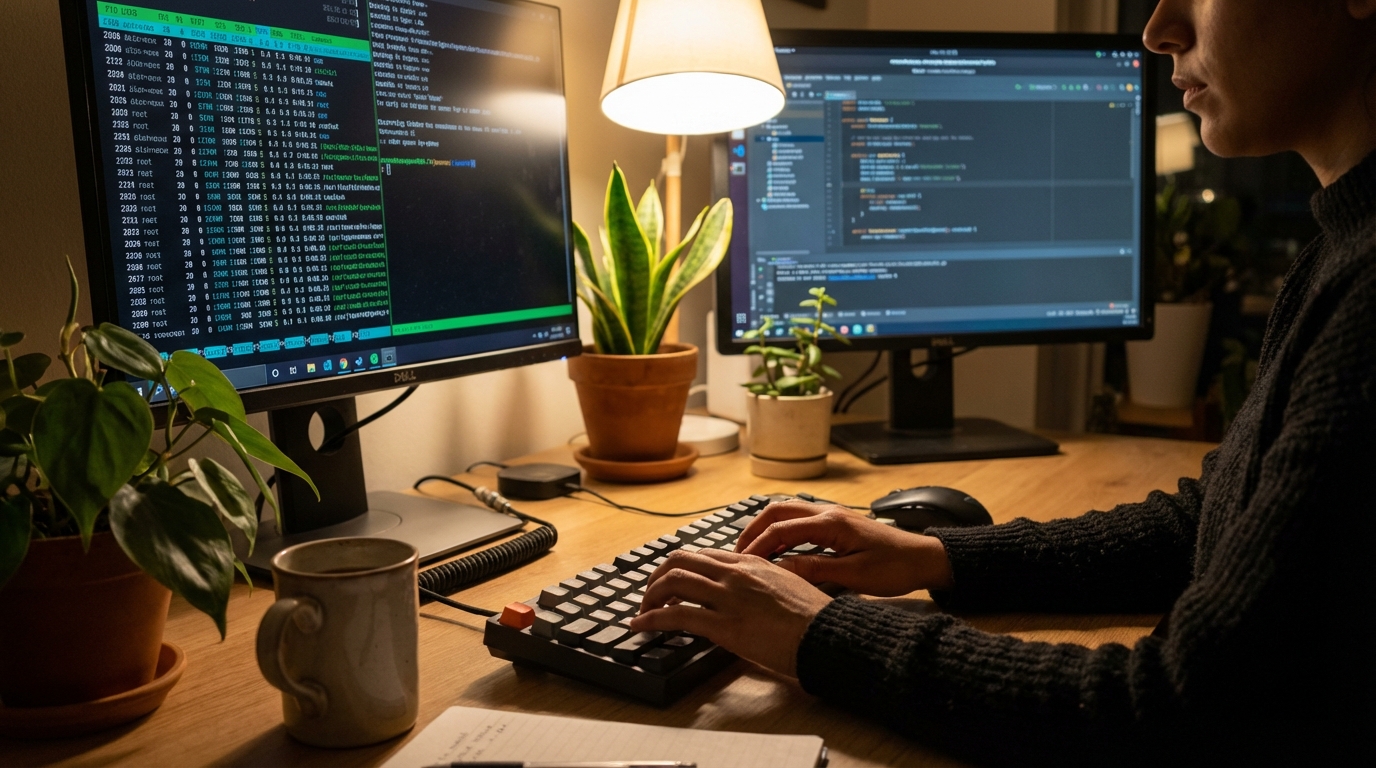Développeuse programmant une IA