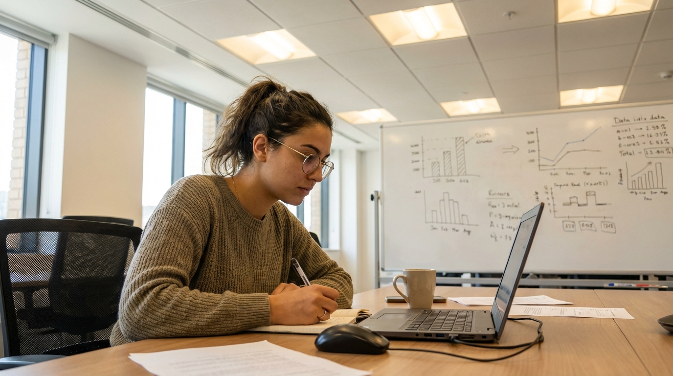 Étudiante apprenant tout sur les grands modèles de langage