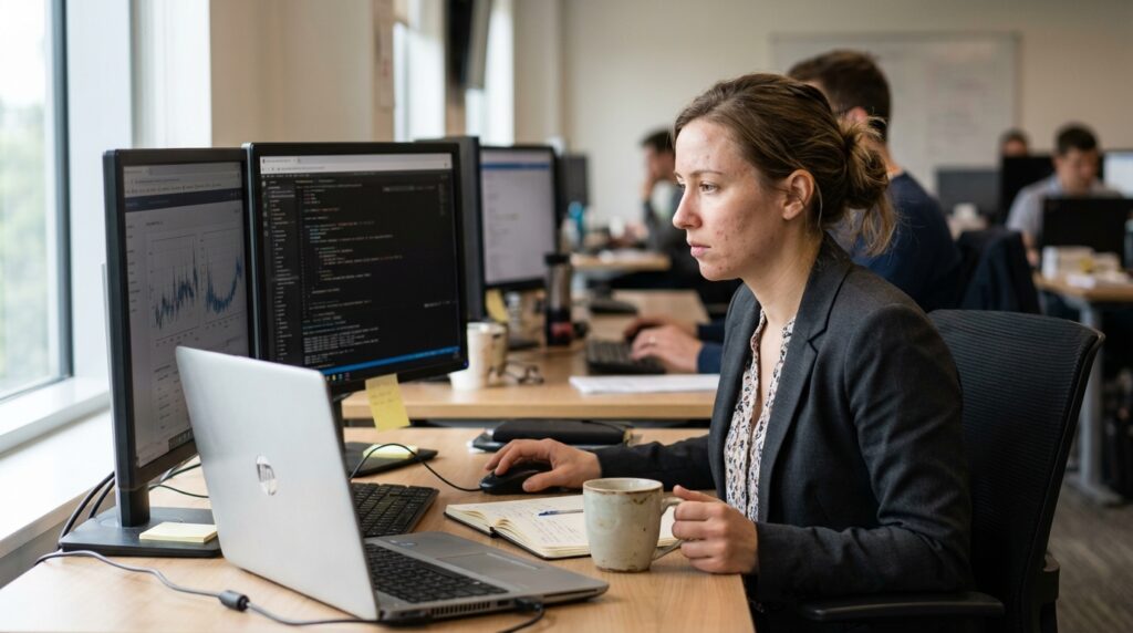 Data scientist analysant des données