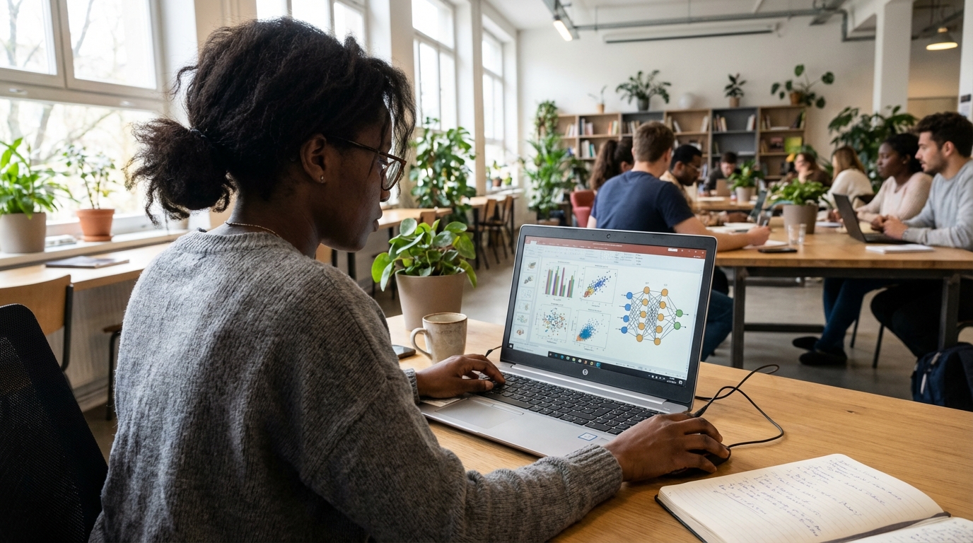 Analyste travaillant sur des visualisations de données