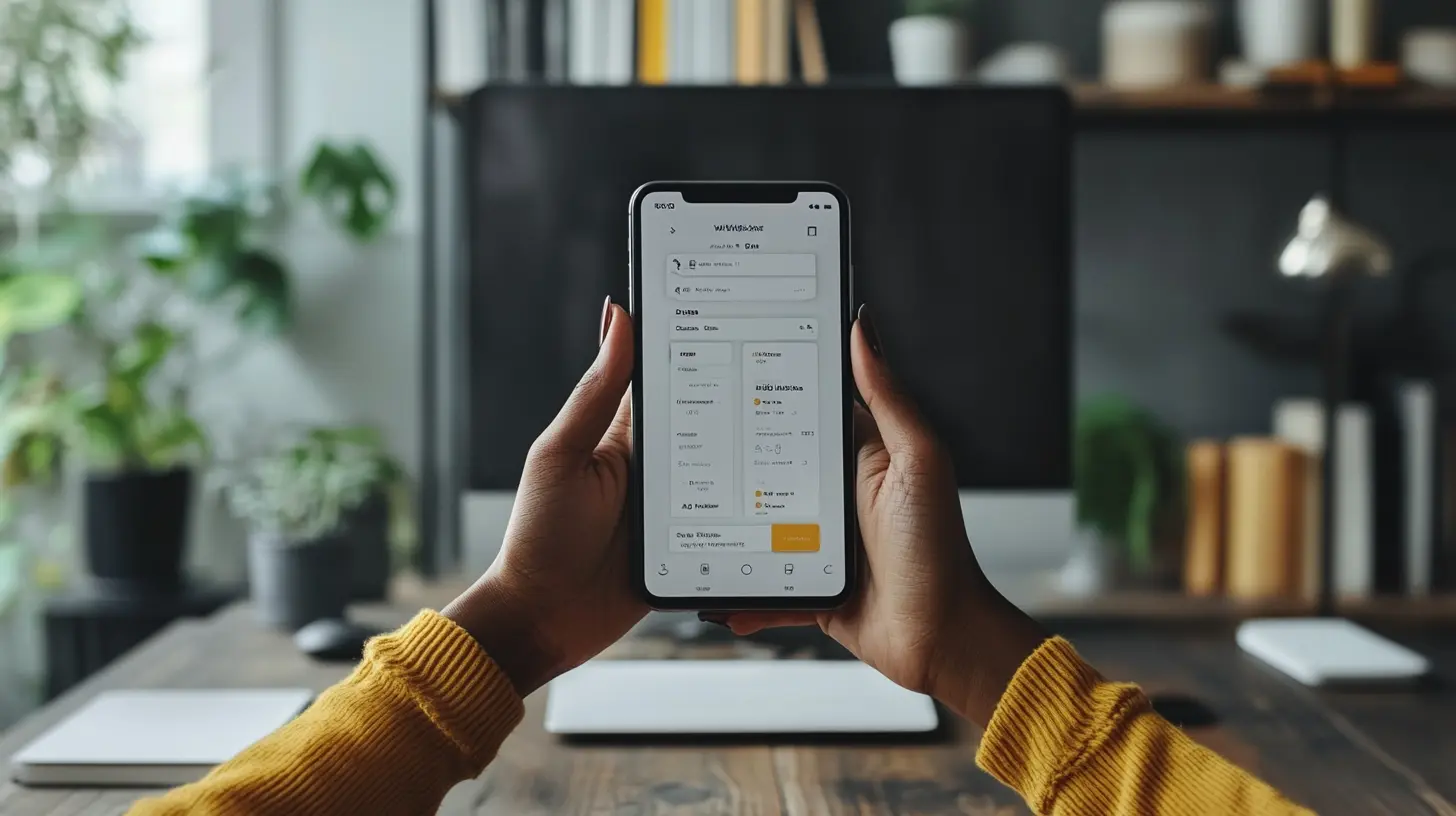 Utilisation d'une application mobile intuitive par un client. L'image illustre le concept de Customer Effort Score (CES), qui mesure la facilité avec laquelle un client peut accomplir une action, comme consulter ou finaliser une transaction sur une interface utilisateur optimisée.