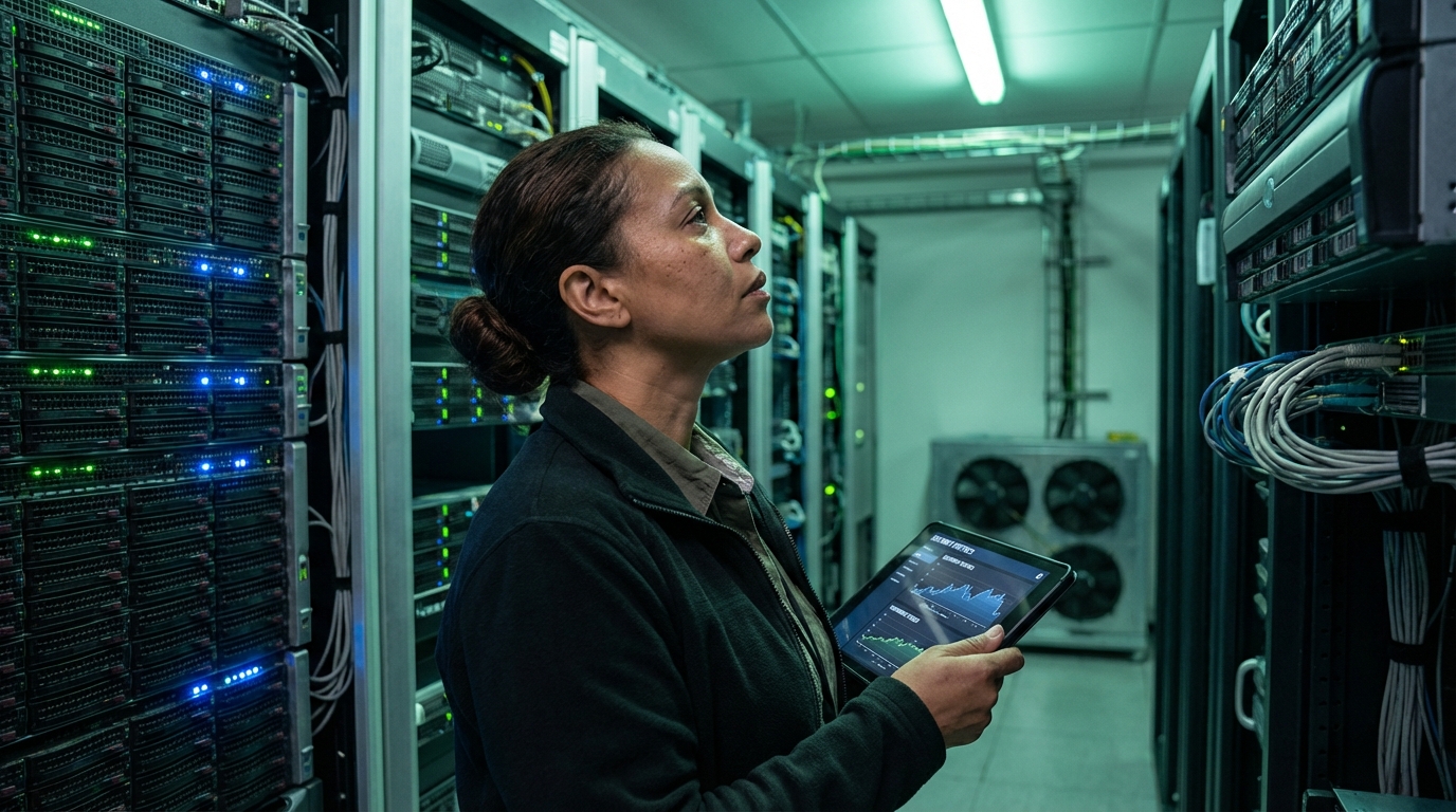 Administratrice réseau dans un datacenter