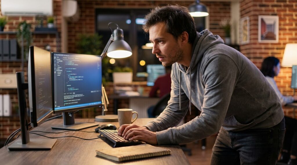 Développeur travaillant sur des projets d'IA générative