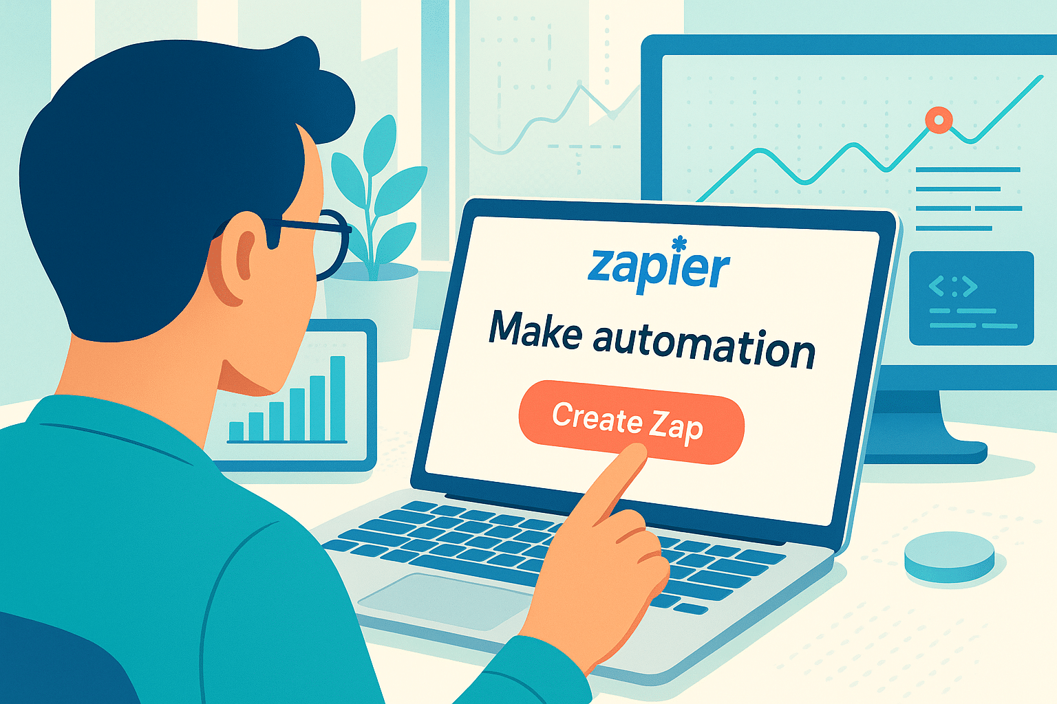 Utilisateur appuyant sur le bouton