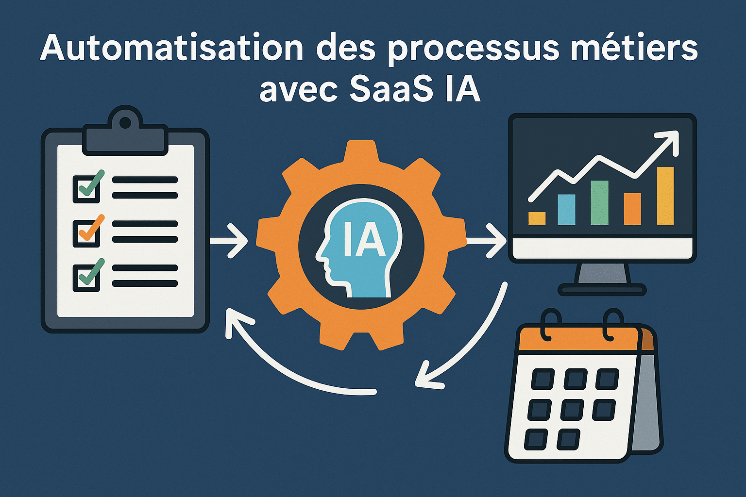 SaaS IA – automatisation de processus métiers avec workflow visuel.