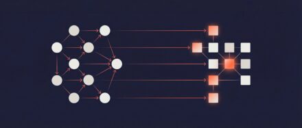 Diagramme illustrant le fonctionnement d'un algorithme de recommandation avec des nodes et des connexions.