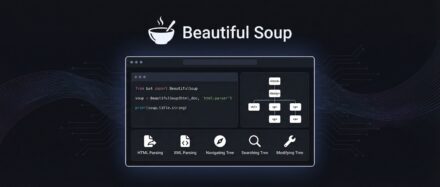Interface de Beautiful Soup affichant du code Python pour le web scraping.