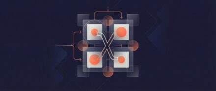 Illustration graphique représentant des connexions et des nodes, symbolisant le test Chi-2 en statistiques.