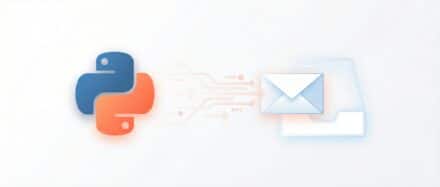 Icône Python avec une image d'enveloppe représentant l'envoi d'e-mails via Python.