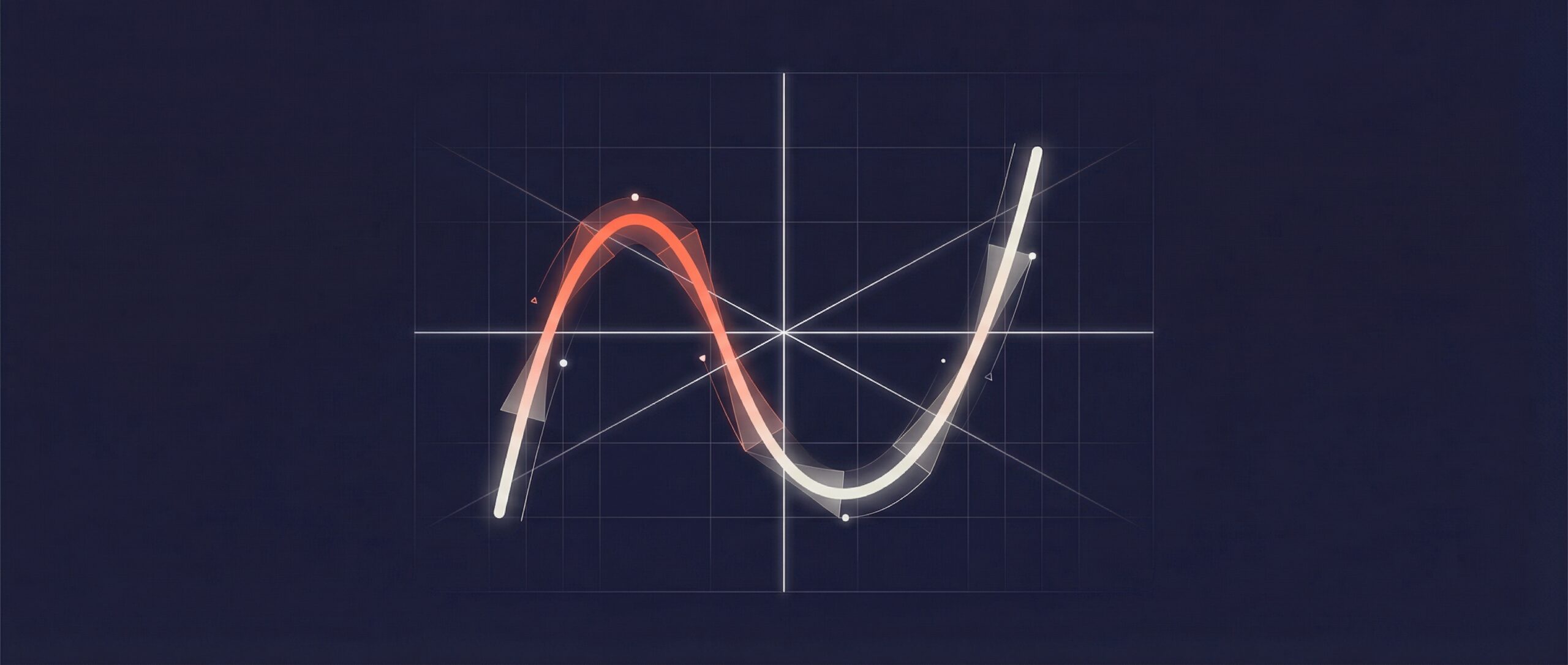 Graphique illustrant une fonction mathématique avec des courbes sinusoïdales sur fond sombre.