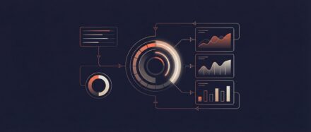 Visuel d'un tableau de bord avec des graphiques montrant des données analytiques.