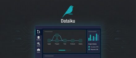 Interface de Dataiku affichant des graphiques et des analyses pour la Science des Données et l'IA.