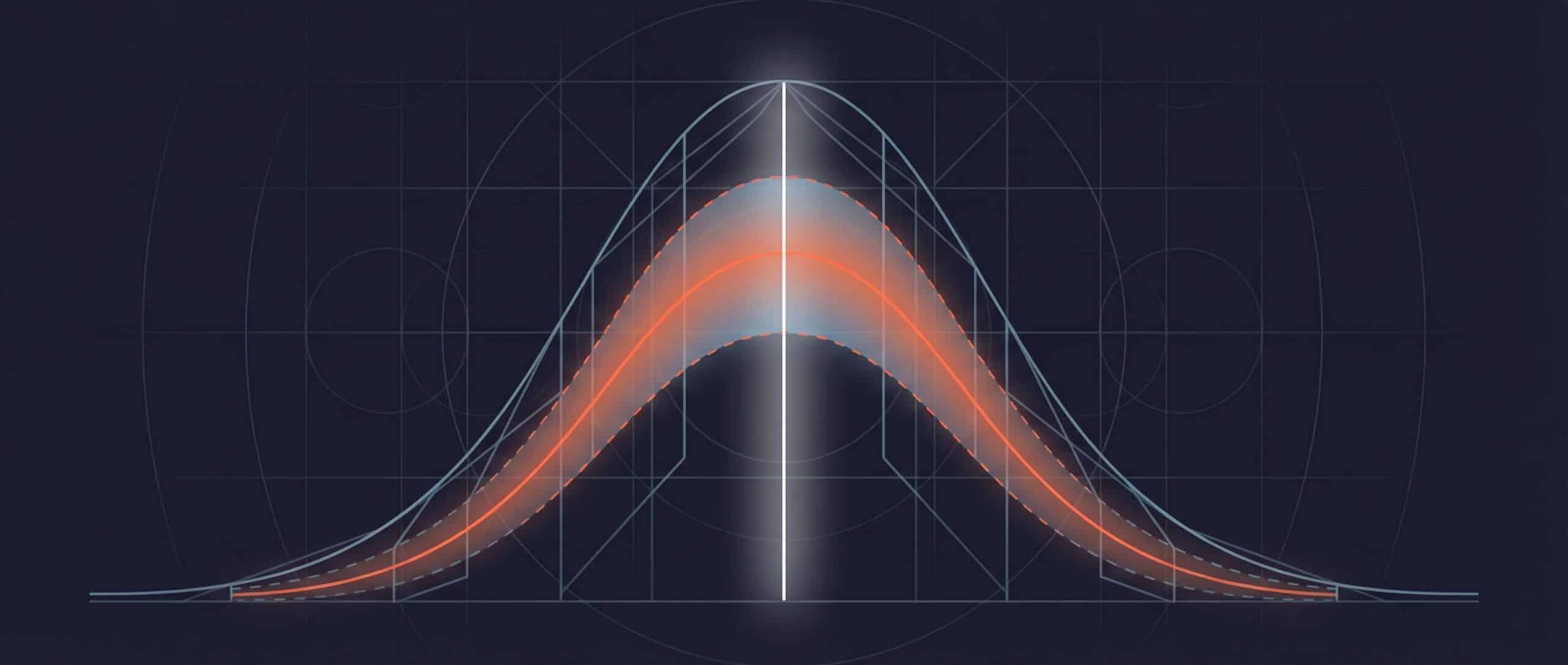 Graphique illustrant une courbe de distribution liée à l'écart type sur Excel.