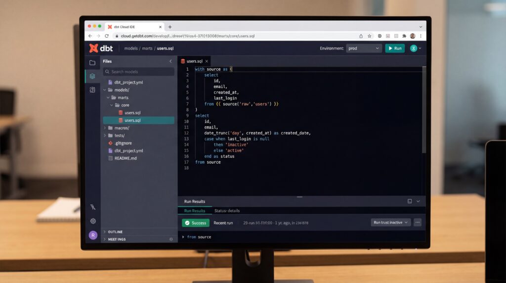 Écran d'ordinateur affichant du code dans un éditeur de texte.