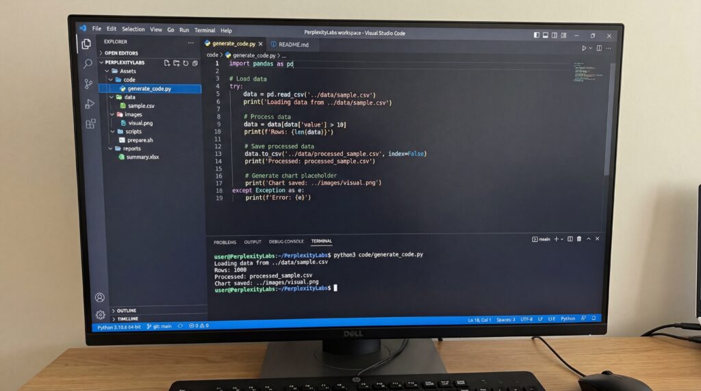 Écran d'ordinateur affichant du code en langage de programmation sur un fond sombre.