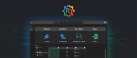 Interface de Power Query affichant les options de sourcer, transformer, combiner et charger des données.