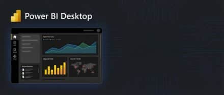 Interface de Power BI Desktop affichant des graphiques et des données analytiques.