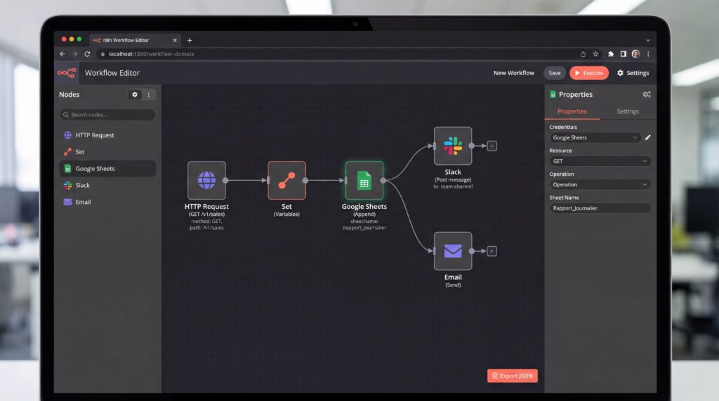 Écran d'ordinateur affichant un logiciel de gestion des données avec un graphique et des outils de connexion.