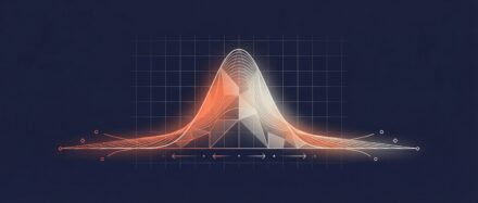 Graphique représentant une courbe de distribution illustrant la kurtosis et la fréquence des valeurs aberrantes.