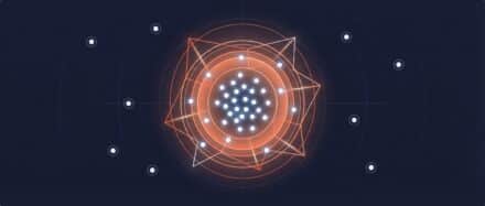 Illustration d'un algorithme de clustering mettant en évidence des groupes de données autour d'un centre, avec des points connectés par des lignes.
