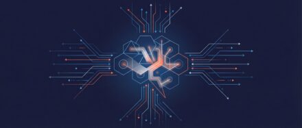 Illustration représentant un cerveau numérique connecté à un réseau de circuits, symbolisant le machine learning.