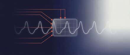 Illustration d'un modèle SARIMAX appliqué aux séries temporelles, montrant des graphiques de données et une onde sinusoïdale.