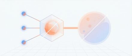 Illustration d'un perceptron montrant un hexagone connecté à un diagramme circulaire, représentant le fonctionnement d'un réseau de neurones.