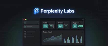 Interface de Perplexity Labs montrant des graphiques et des analyses de données.