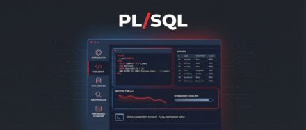 Interface de développement PL/SQL affichant des lignes de code et des graphiques liés à la gestion des bases de données Oracle.