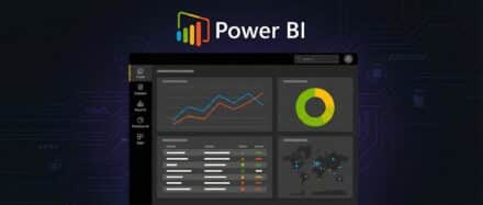 Interface de Power BI affichant des graphiques et des données pour la Business Intelligence.