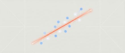 Graphique représentant une régression linéaire avec des points de données et une ligne ajustée en rouge.
