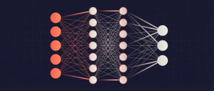 Schéma illustrant un réseau de neurones artificiels avec des couches de nœuds interconnectés.