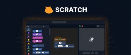 Interface du logiciel Scratch montrant des blocs de programmation pour apprendre à coder.