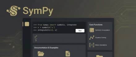 Interface de la bibliothèque Python SymPy avec du code affiché pour le calcul symbolique.