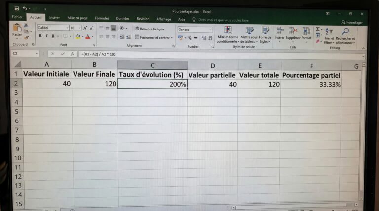 Calcul d’un pourcentage dans Excel : comment faire