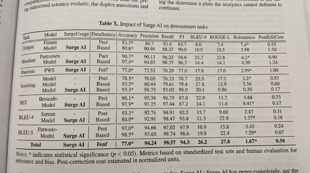 Table montrant l'impact des modèles d'intelligence artificielle sur les résultats d'investissements.