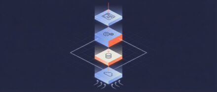 Illustration représentant une technique de pile, montrant des éléments empilés avec des symboles variés.