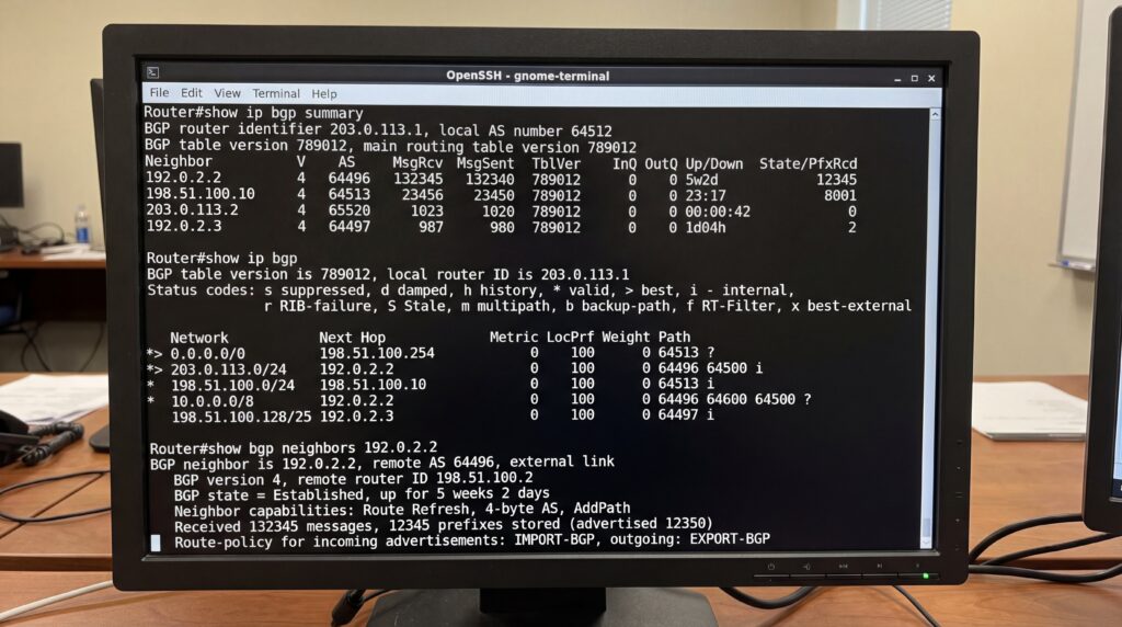 terminal-linux-commande-bgp-routeur
