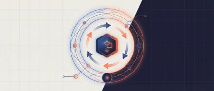 Illustration représentant une boucle avec des flèches et un symbole Python, symbolisant l'utilisation de la boucle while en programmation.
