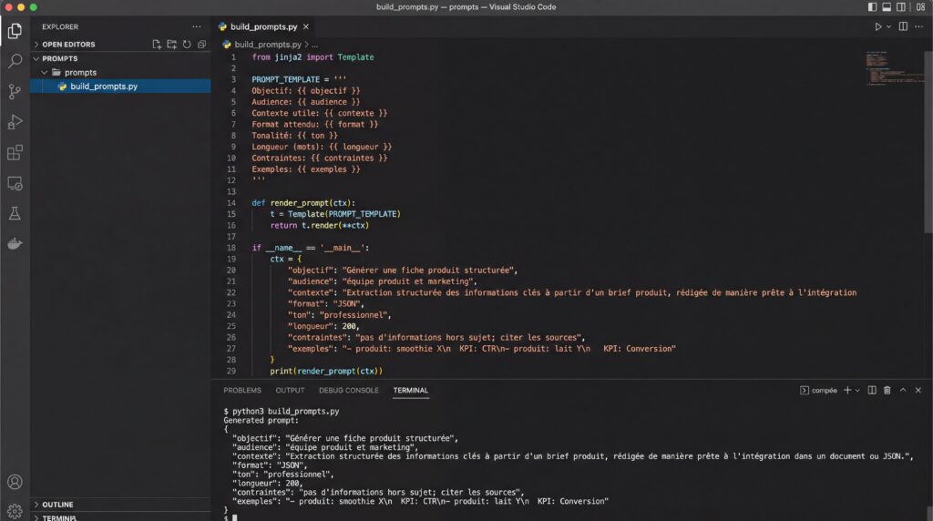 Capture d'écran d'un éditeur de code avec des scripts liés au développement de l'intelligence artificielle.