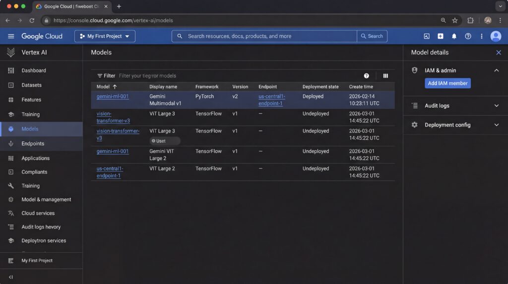 Capture d'écran de l'interface de Google AI Studio montrant les modules disponibles.