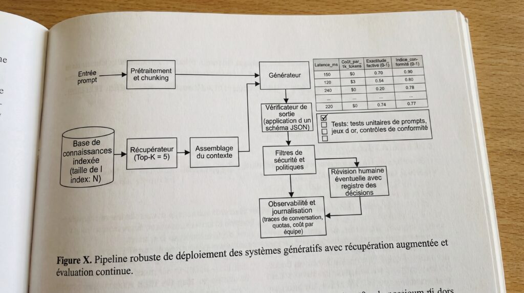 Schéma illustrant le déploiement des systèmes informatiques avec des encadrés et des flèches, représentant le processus d'intégration et de réorganisation.