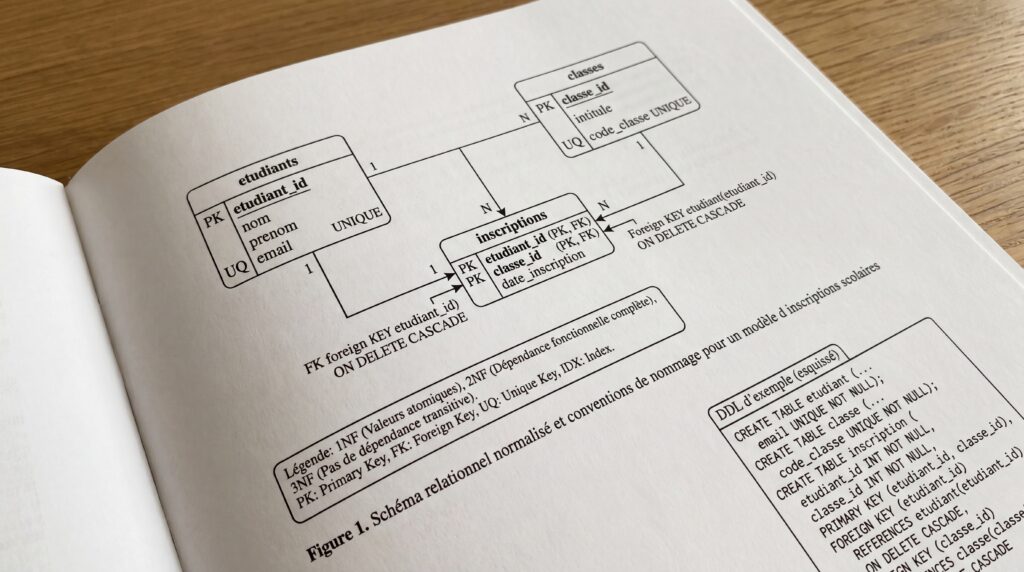 Schéma illustrant les structures de données dans le langage SQL.