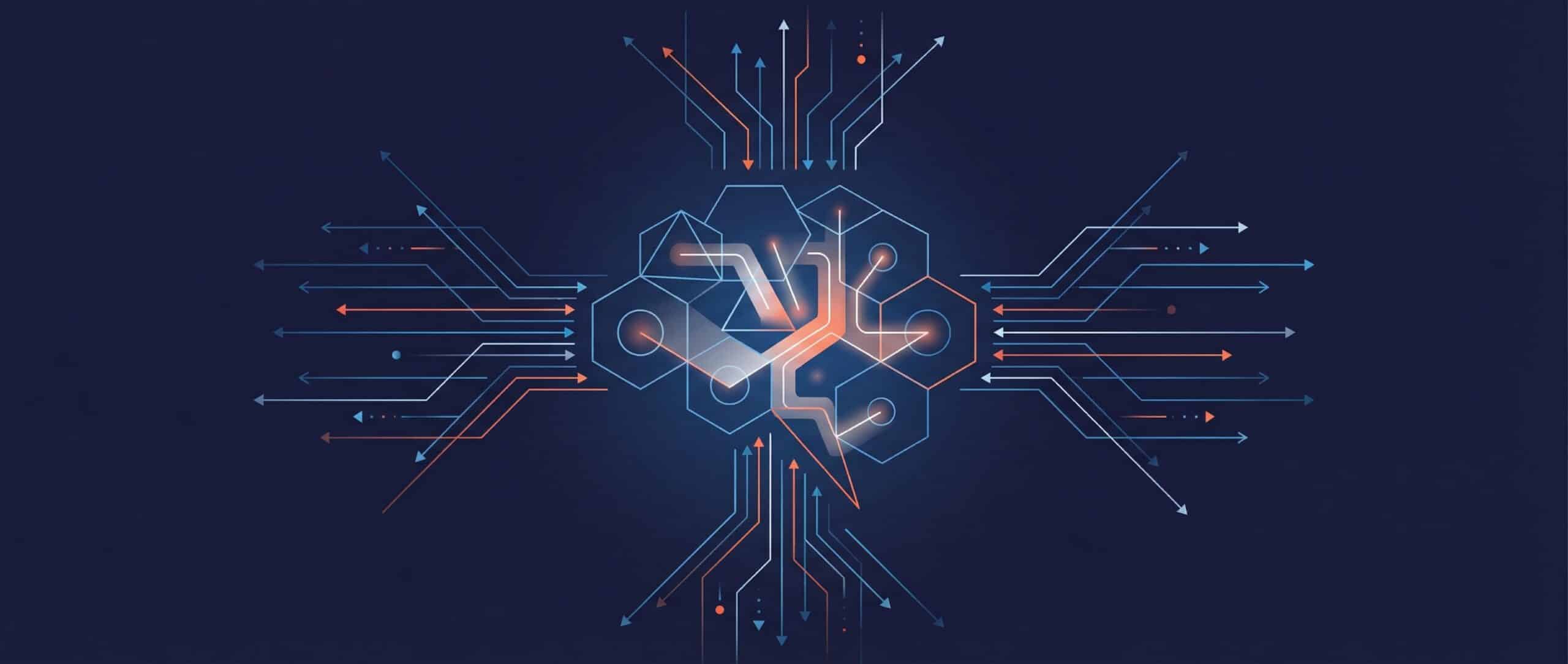 Ilustración que representa un cerebro digital conectado a una red de circuitos, simbolizando el machine learning.