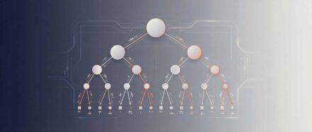 Grafische Darstellung eines Huffman-Baums, der zur Kodierung von Daten verwendet wird.