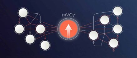 Veranschaulichung des Prinzips des Quicksort-Algorithmus, der den Pivot und die Partitionen der Daten zeigt.