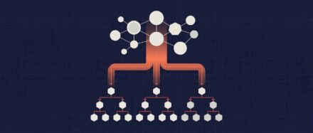Diagram illustrating the hierarchical structure of the DNS system with interconnected nodes.