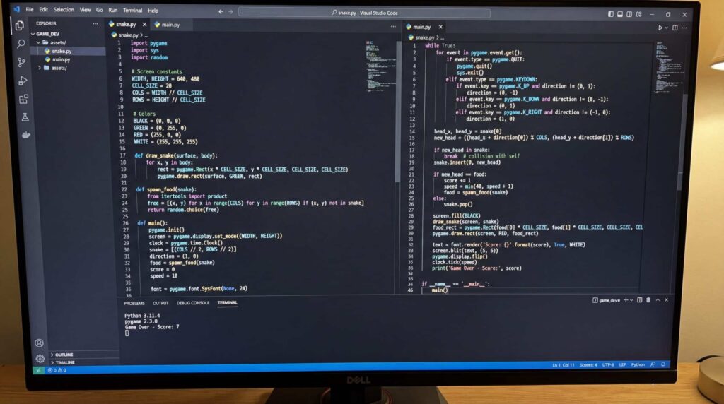 A computer screen displaying programming code in a development environment.